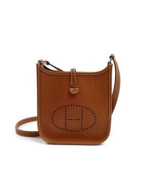 Hermes Evelyne TPM Epsom Shoulder Bag Brown
